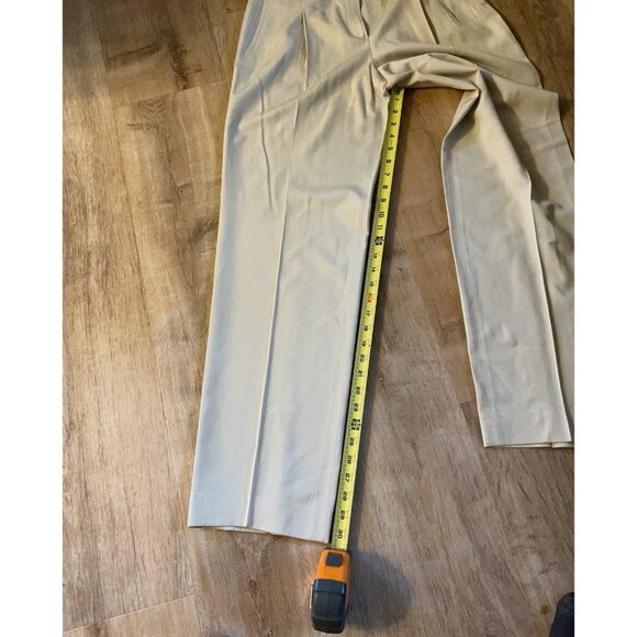 Armani Collezioni Women’s Sz 8 Beige Pleated Front Dress Slacks Made In Italy - Picture 4 of 9